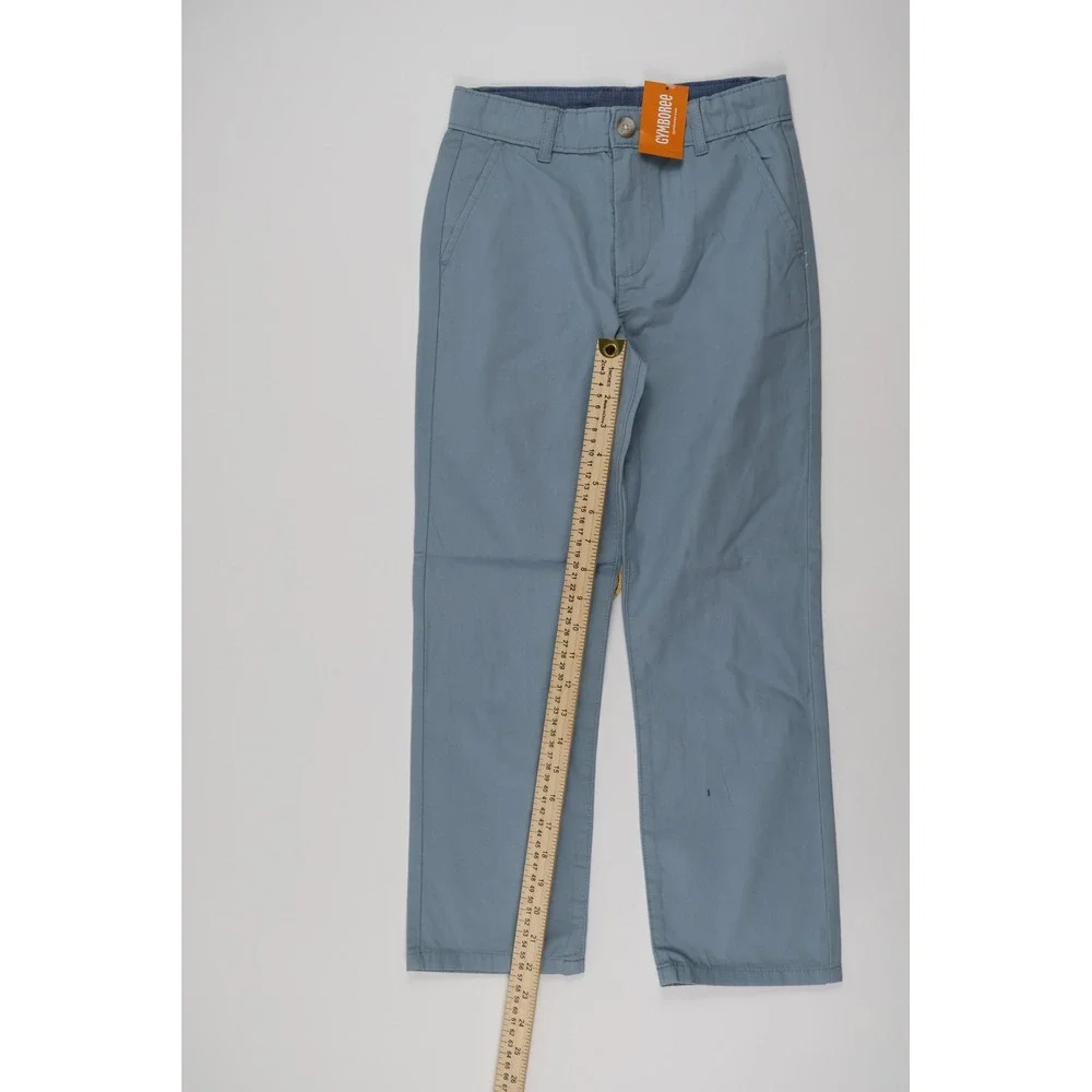 Gymboree Chino Pants Dusty Robin Blue Solid Size 8 Cotton NWT MSRP 44.95